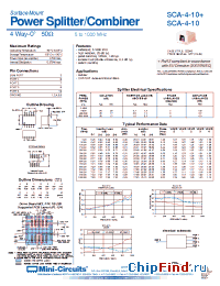 Datasheet SCA-4-10+ manufacturer Mini-Circuits